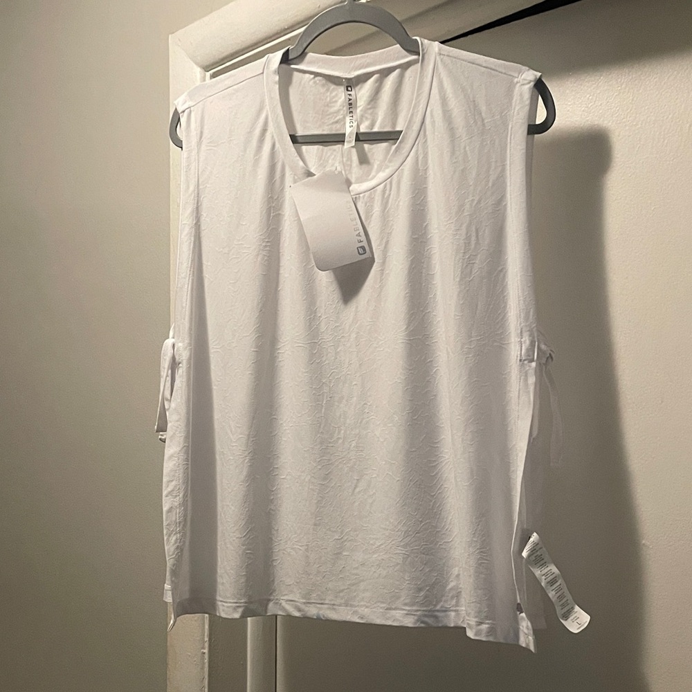 Fabletics Women's White Muscle Tee